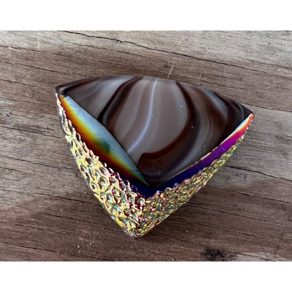 Multi Color Czech 1950's Futuristic Glass Brooch Brusel Style - Picture 1 of 8